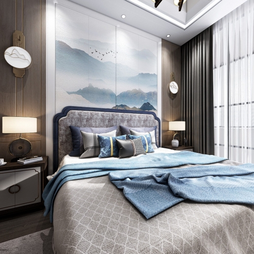 New Chinese Style Bedroom-ID:149063757