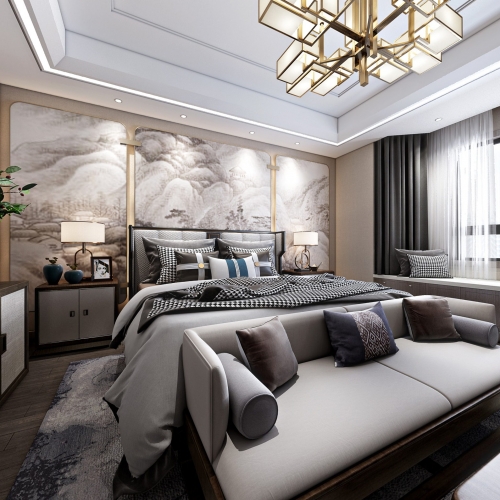 New Chinese Style Bedroom-ID:145308963