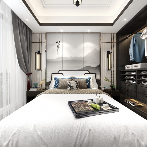 New Chinese Style Bedroom-ID:791930646