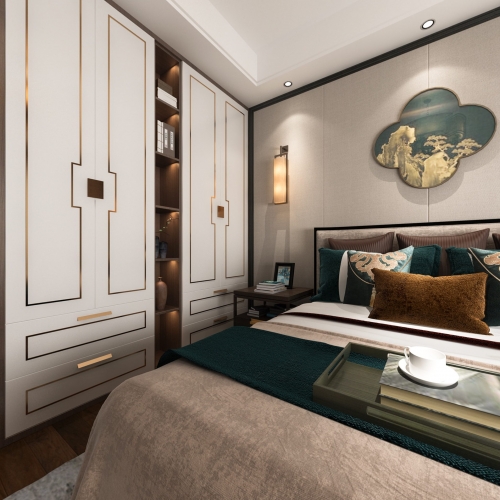 New Chinese Style Bedroom-ID:222343724