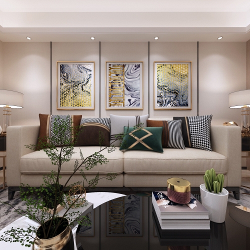 Modern A Living Room-ID:381930337