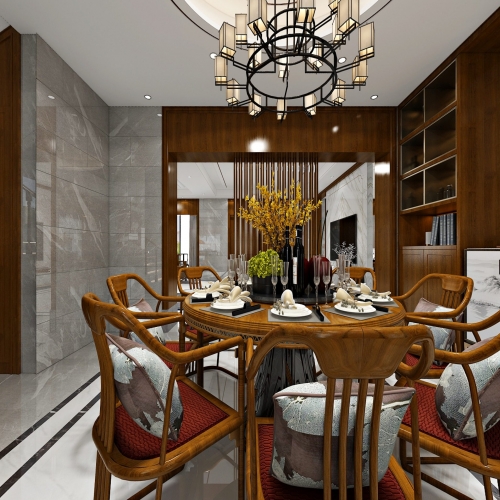 New Chinese Style Dining Room-ID:947614462