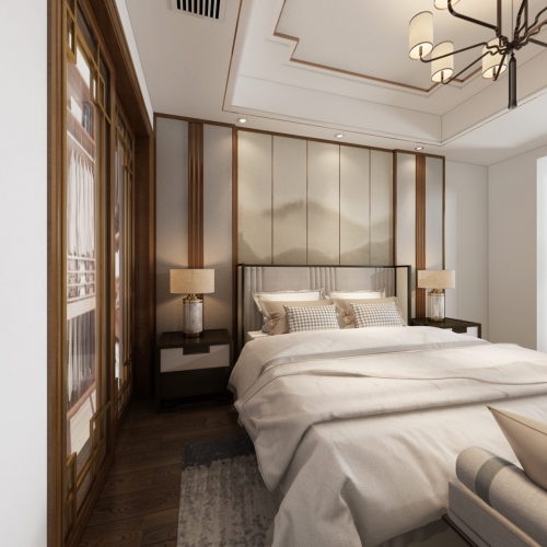 New Chinese Style Bedroom-ID:692176913