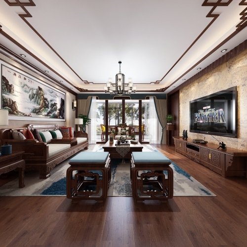 Chinese Style A Living Room-ID:312000455