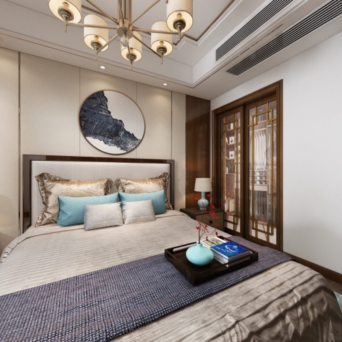 New Chinese Style Bedroom-ID:504343559