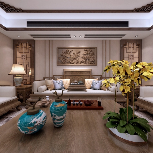 Chinese Style A Living Room-ID:751533834