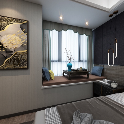 New Chinese Style Bedroom-ID:699803636