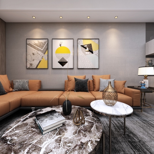 Modern A Living Room-ID:664316221