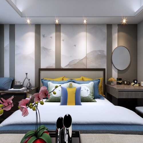 New Chinese Style Bedroom-ID:703723448