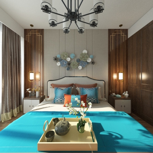 New Chinese Style Bedroom-ID:859907323