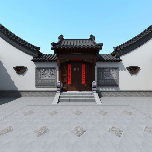 Chinese Style Building Appearance-ID:623832152