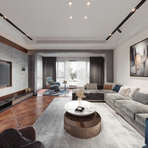 Modern A Living Room-ID:484793327