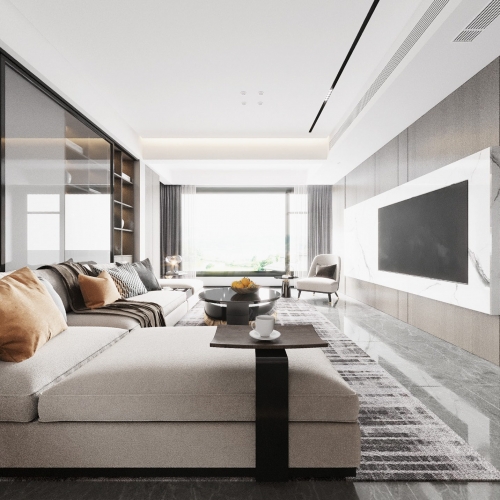 Modern A Living Room-ID:736322115