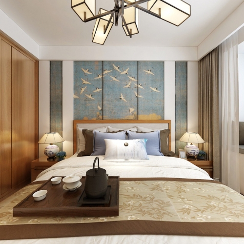 New Chinese Style Bedroom-ID:455985899