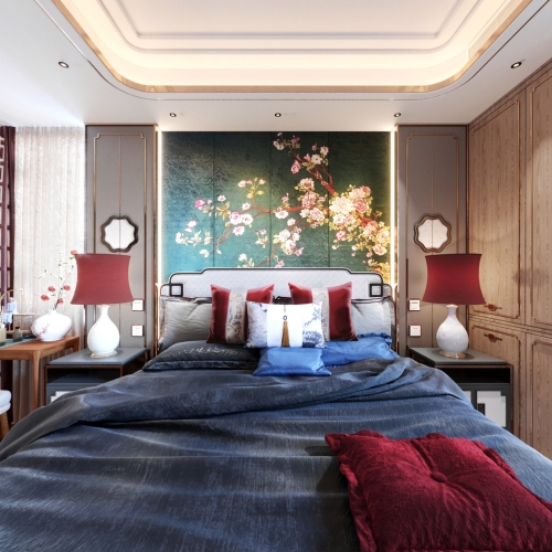New Chinese Style Bedroom-ID:410118738
