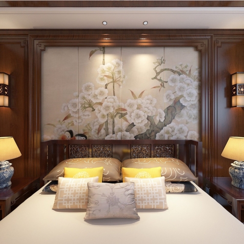 New Chinese Style Bedroom-ID:752900546