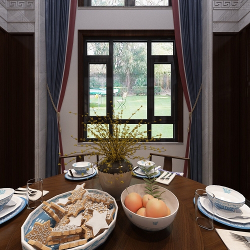 New Chinese Style Dining Room-ID:790127291