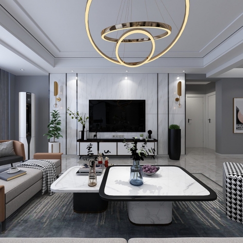 Modern A Living Room-ID:988327777