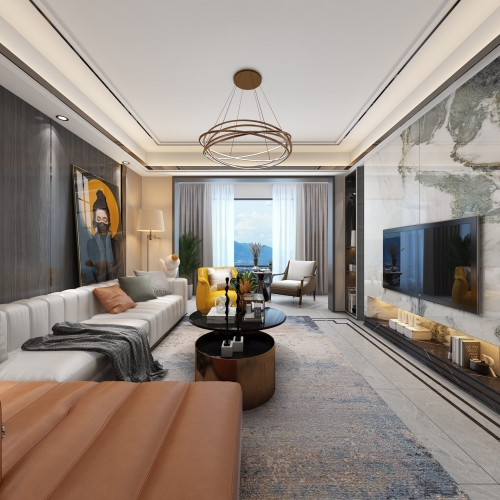 Modern A Living Room-ID:219284316