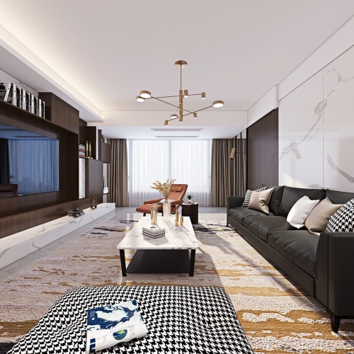 Modern A Living Room-ID:393276451