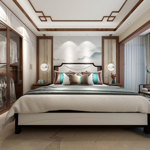 New Chinese Style Bedroom-ID:835967557