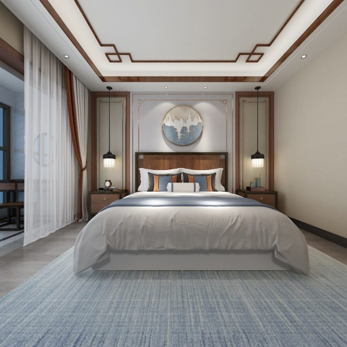 New Chinese Style Bedroom-ID:843529965