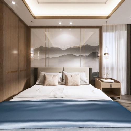 New Chinese Style Bedroom-ID:256323649
