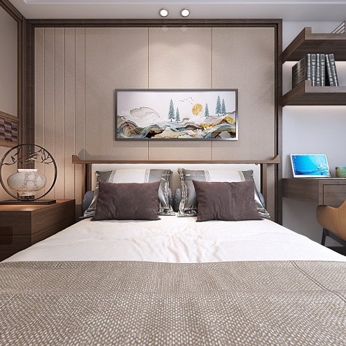 New Chinese Style Bedroom-ID:880163515