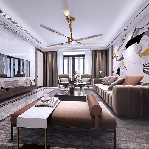 Modern A Living Room-ID:976380562