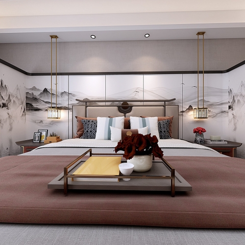 New Chinese Style Bedroom-ID:584548111