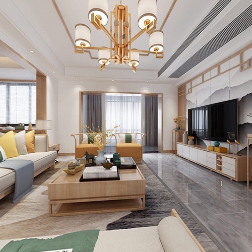 New Chinese Style A Living Room-ID:263715585