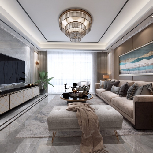 Modern A Living Room-ID:394288993