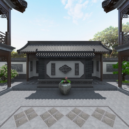 Chinese Style Ancient Architectural Buildings-ID:392366429
