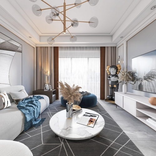 Modern A Living Room-ID:526934854