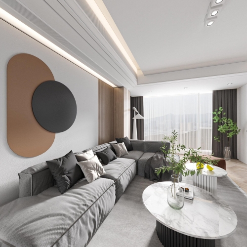 Modern A Living Room-ID:931689466