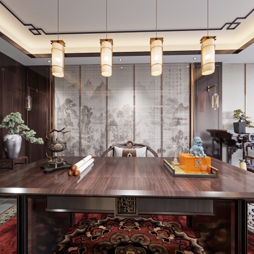 New Chinese Style Manager's Office-ID:647391692