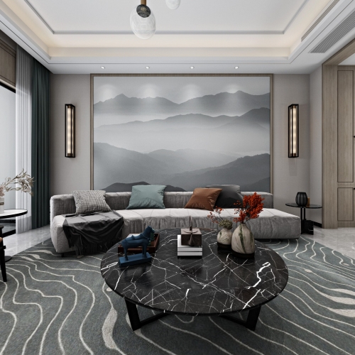 Modern A Living Room-ID:969617366