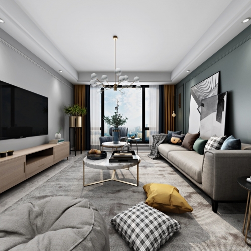 Modern A Living Room-ID:316907358