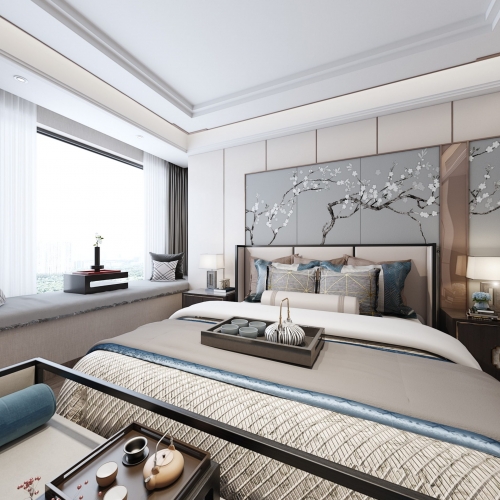 New Chinese Style Bedroom-ID:276180742