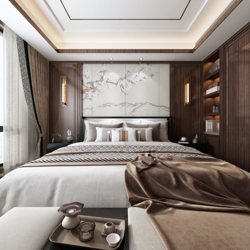 New Chinese Style Bedroom-ID:260091526