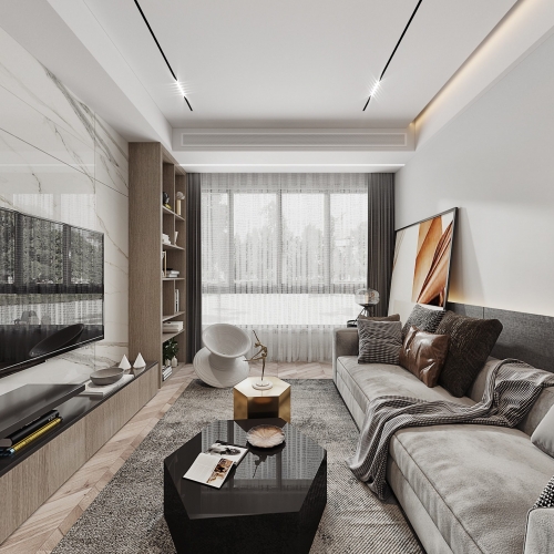 Modern A Living Room-ID:185956499