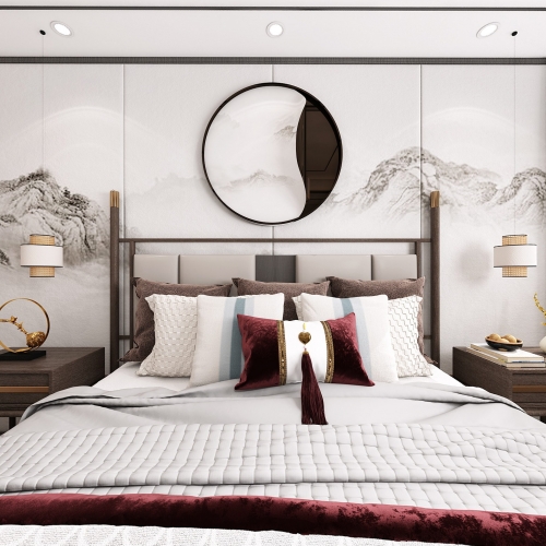 New Chinese Style Bedroom-ID:399899143