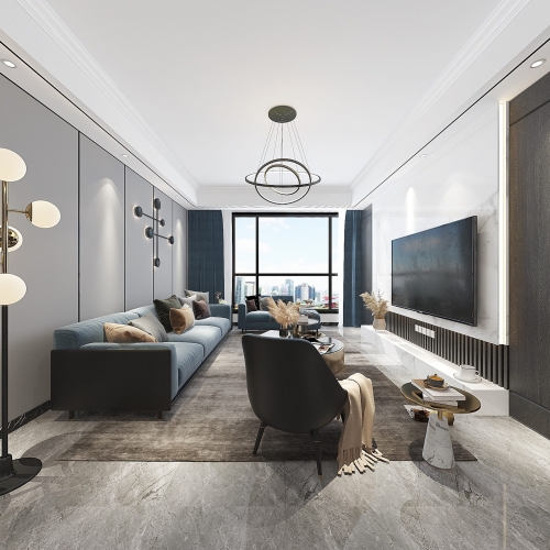 Modern A Living Room-ID:673525539