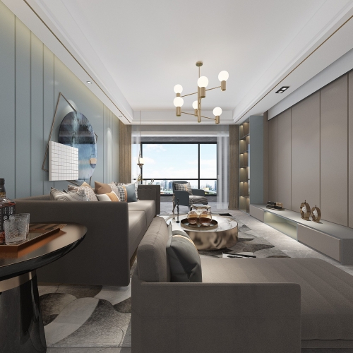 Modern A Living Room-ID:374525787