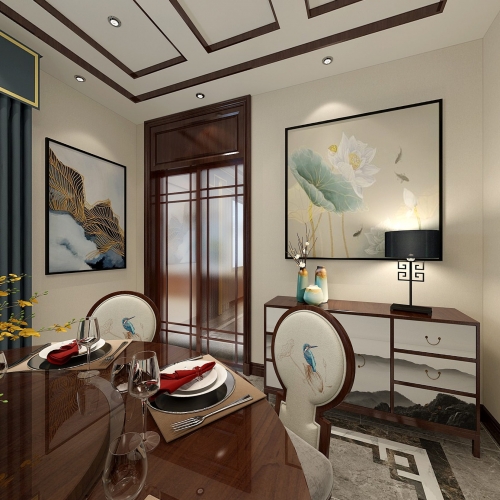 New Chinese Style A Living Room-ID:431324347