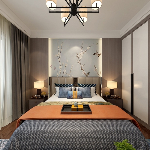 New Chinese Style Bedroom-ID:442808671