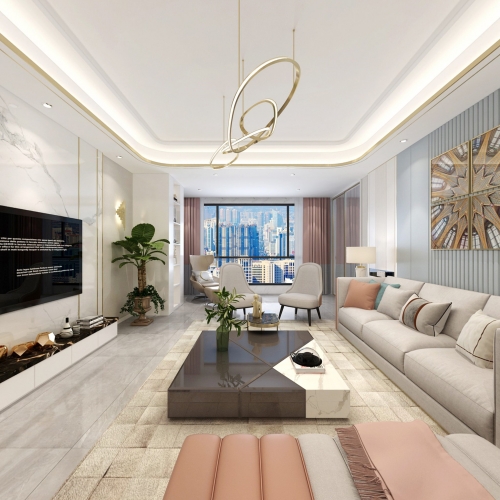 Modern A Living Room-ID:761226224