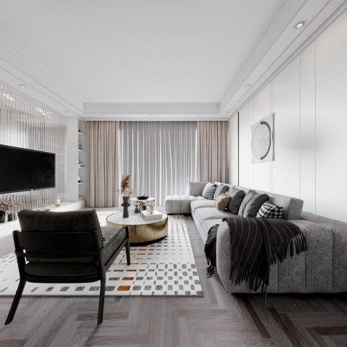 Modern A Living Room-ID:282216863