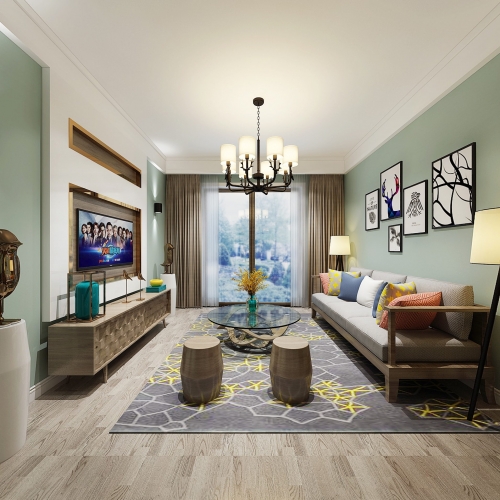 Modern A Living Room-ID:880284255