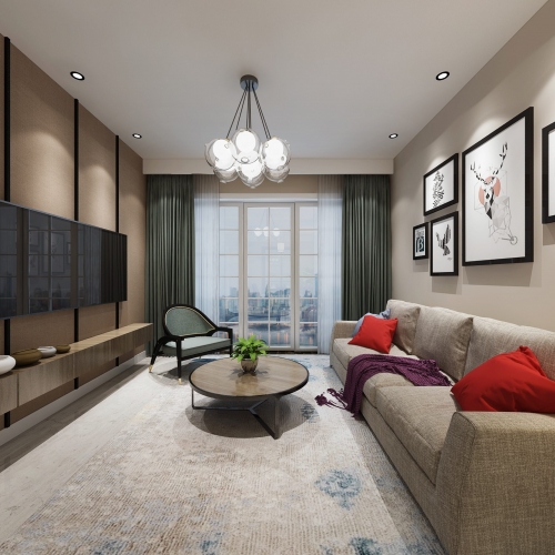 Modern A Living Room-ID:867265716